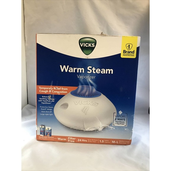 Vicks Warm Steam Vaporizer * M-L Room Size * 1.5 Gal. - Picture 1 of 6